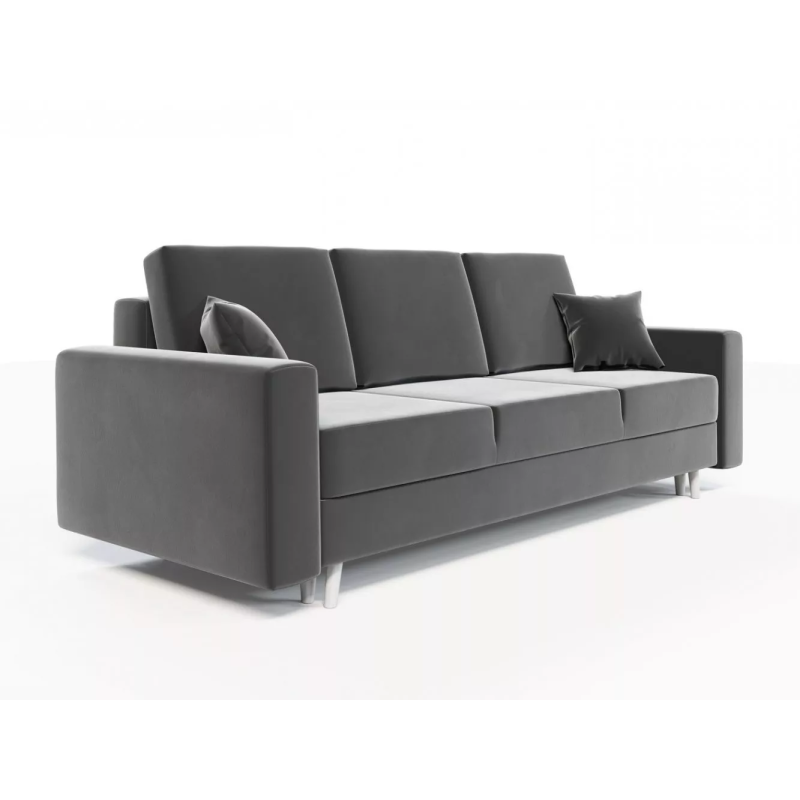 Sofa rozkładna Livia - kojąca szarość