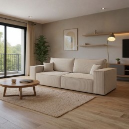 Sofa rozkładana VENA - jasny sztruks