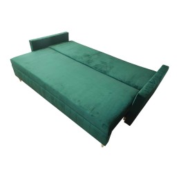 Sofa rozkładana KEIRA - aksamitna zieleń