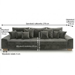 Sofa rozkładana SOLIA - królewski komfort