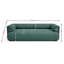 Sofa rozkładana SKOJA - morska zieleń