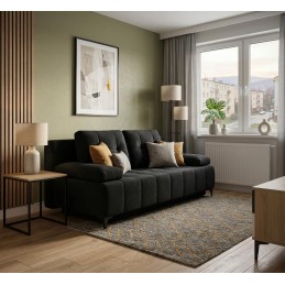 Sofa rozkładana TALA - głęboka czerń