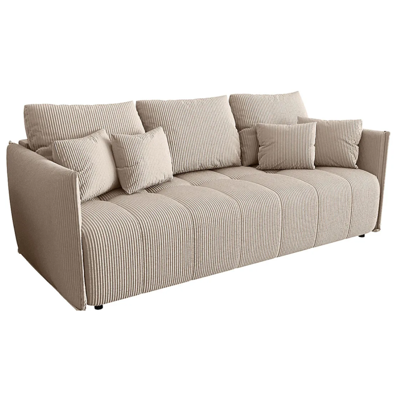 Sofa rozkładana SOLIA - jasny sztruks